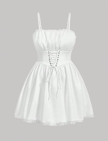 Rochie scurta SHEIN CURVE, alb