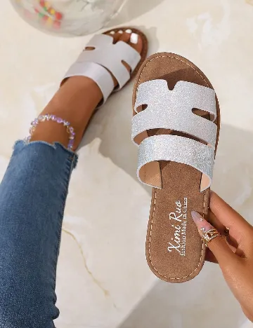 Slapi SHEIN, argintiu