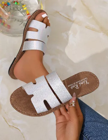 Slapi SHEIN, argintiu