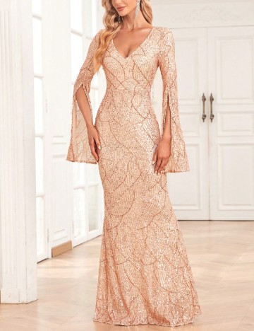 Rochie lunga SHEIN CURVE, roz