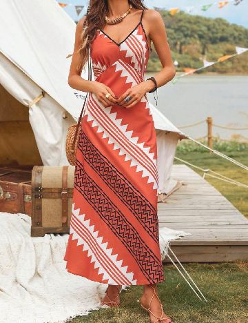 Rochie lunga SHEIN, portocaliu