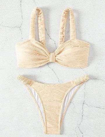 Costum de baie SHEIN, crem