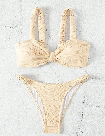 Costum de baie SHEIN, crem