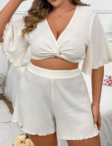 Compleu SHEIN CURVE, ecru