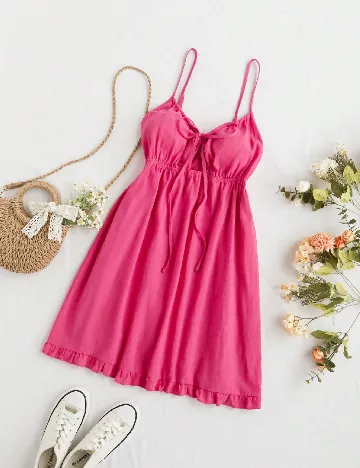 Rochie scurta SHEIN CURVE, roz