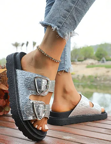 Slapi SHEIN, argintiu