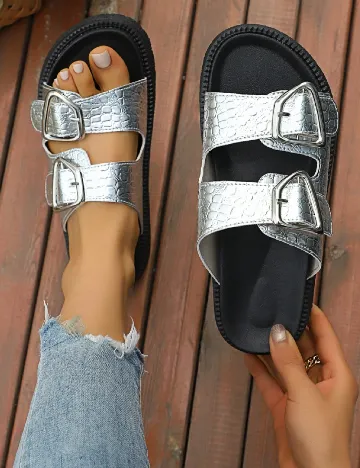 Slapi SHEIN, argintiu