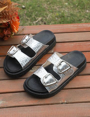 Slapi SHEIN, argintiu