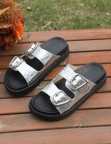 Slapi SHEIN, argintiu