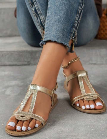 Sandale SHEIN, auriu