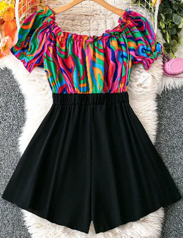 Salopeta SHEIN CURVE, mix culori