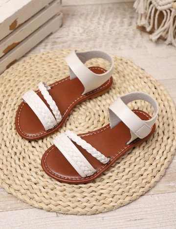 Sandale Shein Kids, alb