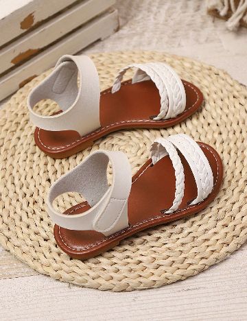 Sandale Shein Kids, alb