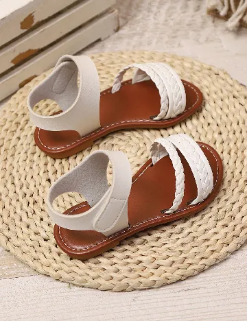 Sandale Shein Kids, alb