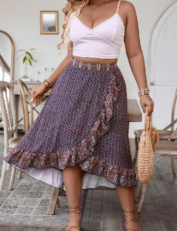 Fusta SHEIN CURVE, mix culori