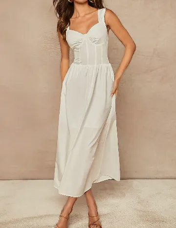 Rochie medie SHEIN, alb