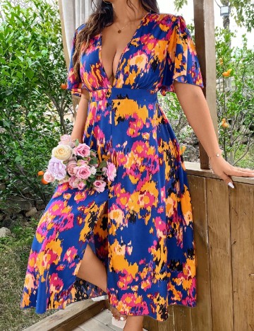 Rochie medie SHEIN CURVE, mix culori