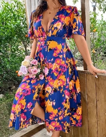 Rochie medie SHEIN CURVE, mix culori