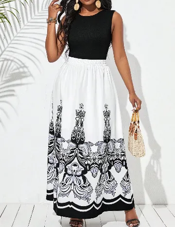 Compleu SHEIN, alb/negru