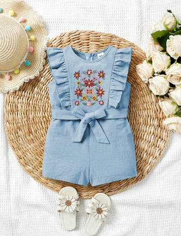 Salopeta Shein Kids, bleu