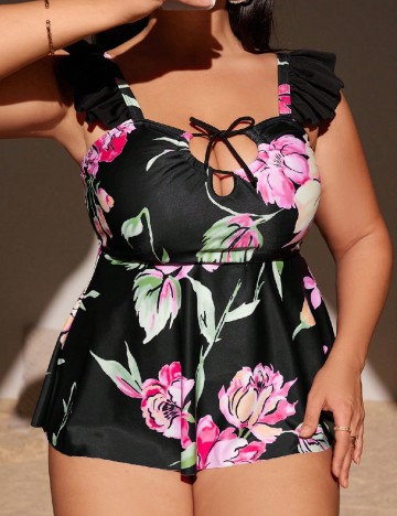 Costum de baie SHEIN CURVE, negru