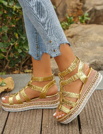 Sandale SHEIN, auriu