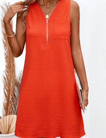 Rochie scurta SHEIN, portocaliu