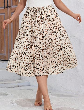 Fusta SHEIN CURVE, crem