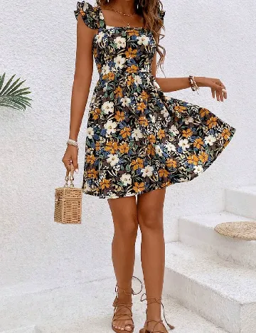 Rochie scurta SHEIN, floral print
