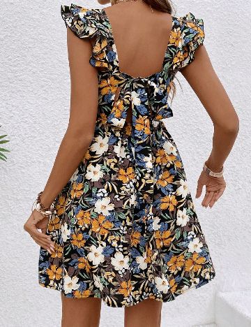 Rochie scurta SHEIN, floral print