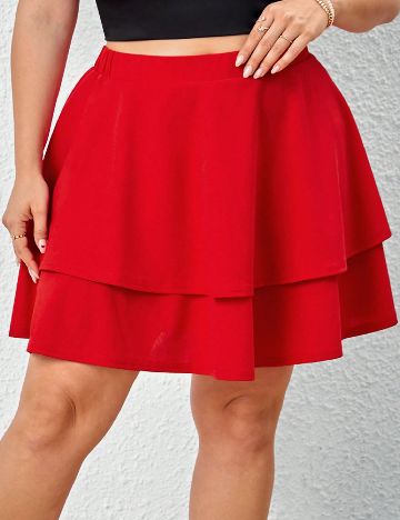 Fusta SHEIN CURVE, rosu