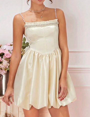 Rochie scurta SHEIN, crem