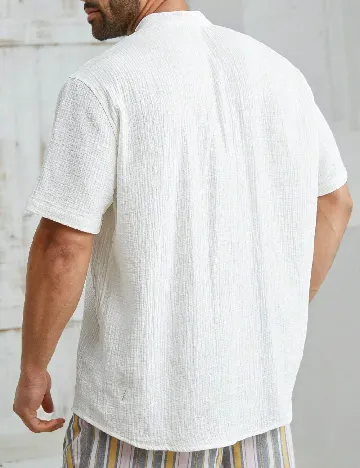 Camasa SHEIN Plus Size Men, alb