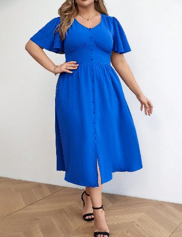 Rochie medie SHEIN CURVE, albastru