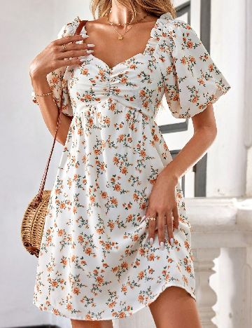 Rochie scurta SHEIN, ecru