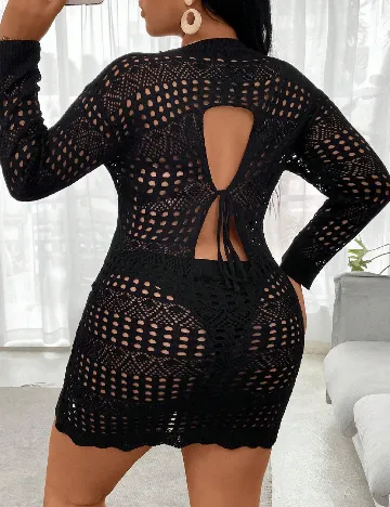 Rochie de plaja SHEIN CURVE, negru