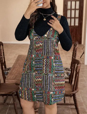 Sarafan SHEIN CURVE, mix culori