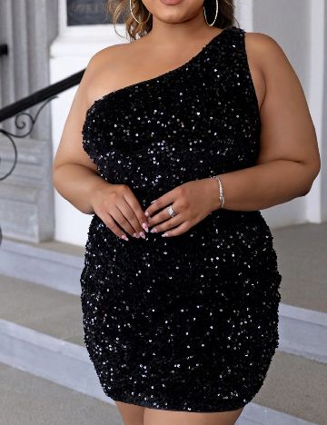 Rochie scurta SHEIN CURVE, negru