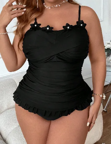 Costum de baie SHEIN CURVE, negru