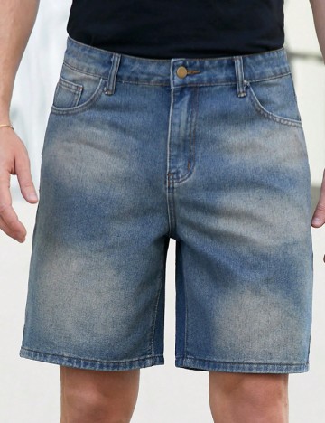 Pantaloni scurti SHEIN, albastru