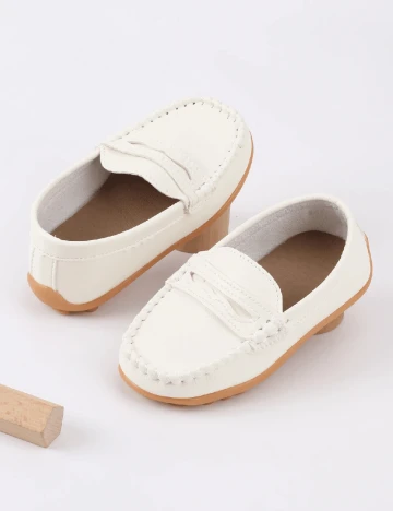 Mocasini Shein Kids, alb