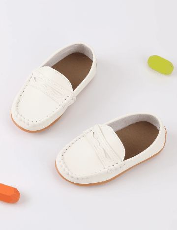 Mocasini Shein Kids, alb
