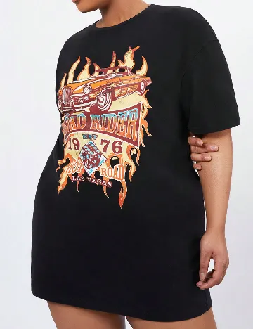 Rochie scurta Forever 21 Curve, negru