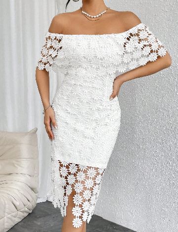 Rochie medie SHEIN, alb