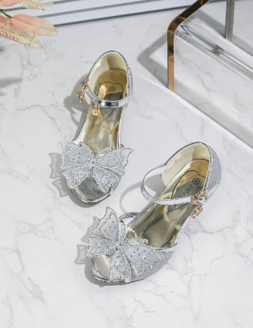 Pantofi Shein Kids, argintiu