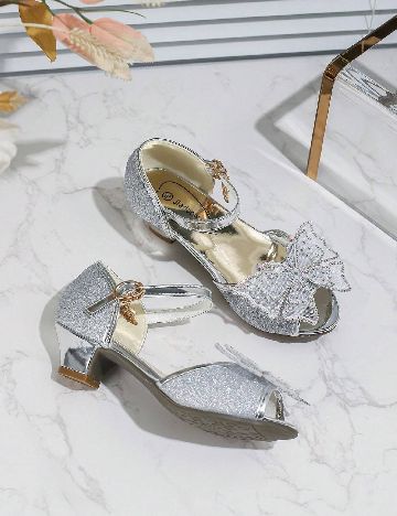 Pantofi Shein Kids, argintiu