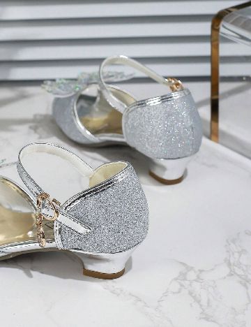 Pantofi Shein Kids, argintiu