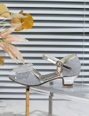 Pantofi Shein Kids, argintiu