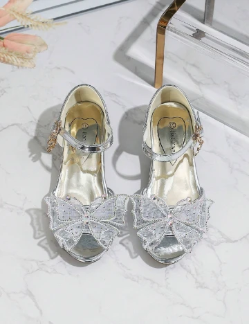 Pantofi Shein Kids, argintiu