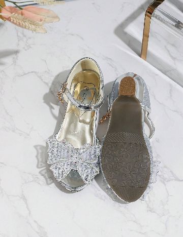 Pantofi Shein Kids, argintiu